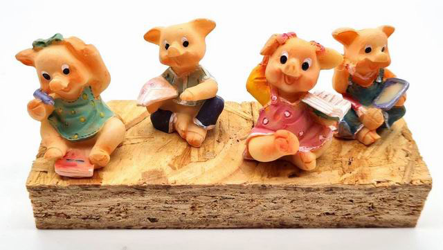Schulkinder Schweine 3 cm