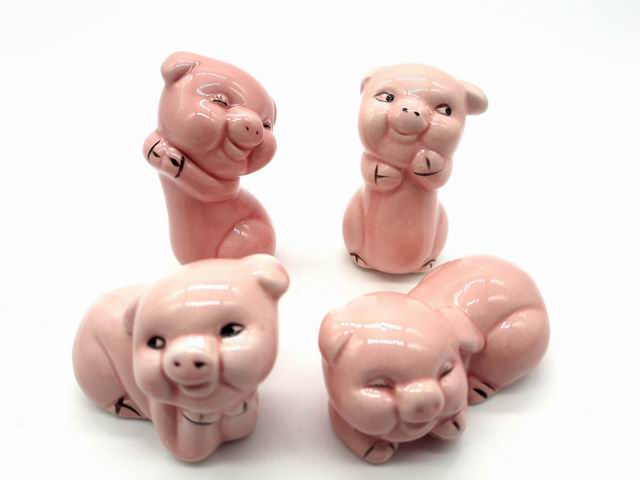 Keramik Schweine 4 sortiert