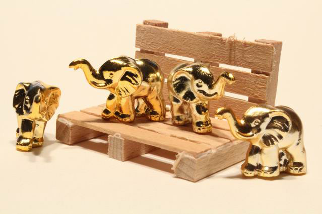Elefant eloxal gold