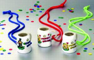 Mini-Glücksbringer-Bier-Krug 3 sort. Porzellan