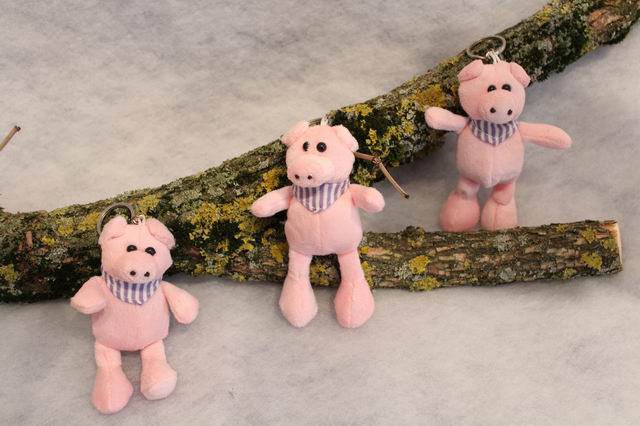Plüschschwein Schlüsselanhänger