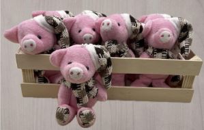 Schweinchen mit Haube sort.