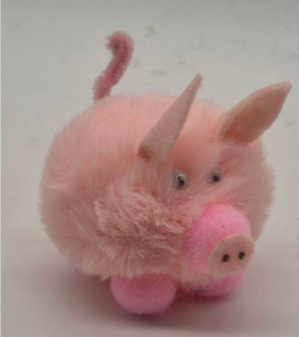 Dickes Pomponschwein rund