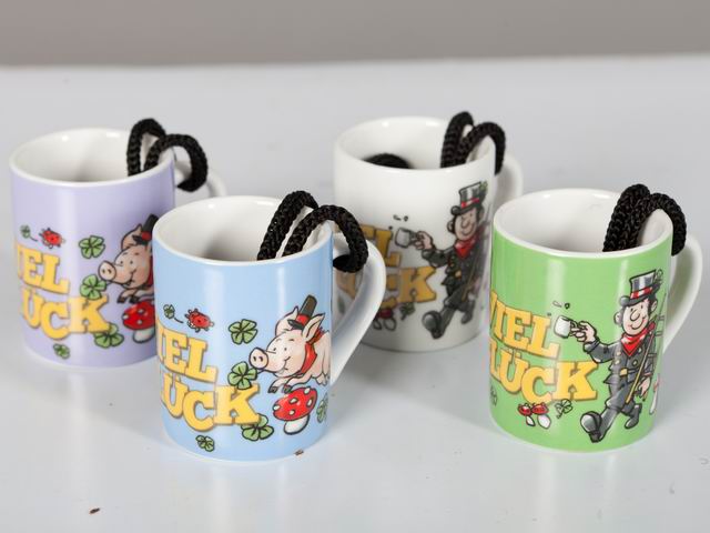 Mini Stamperl Viel Glück 4 sort. mit Kordel