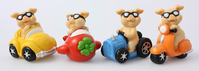 Poly-Schweine auf Reisen sort.