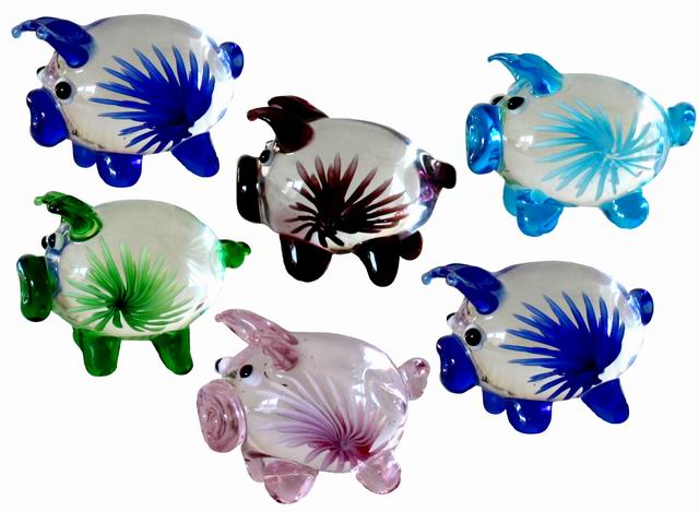 Flower Glasschwein