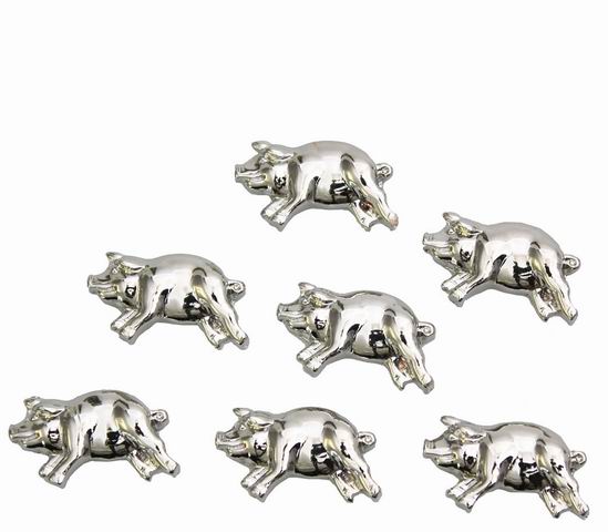 Metallschweinchen silber