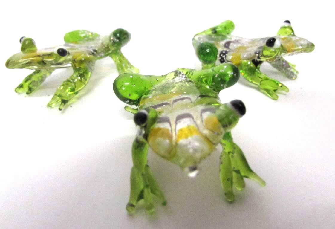 Glitzer Glasfrosch