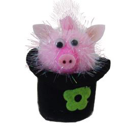 PomPon Glitterschwein in Hut