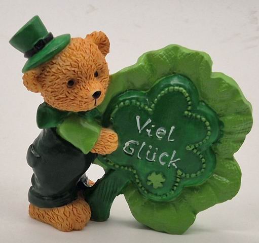 Bärchen mit Klee und Viel Glück